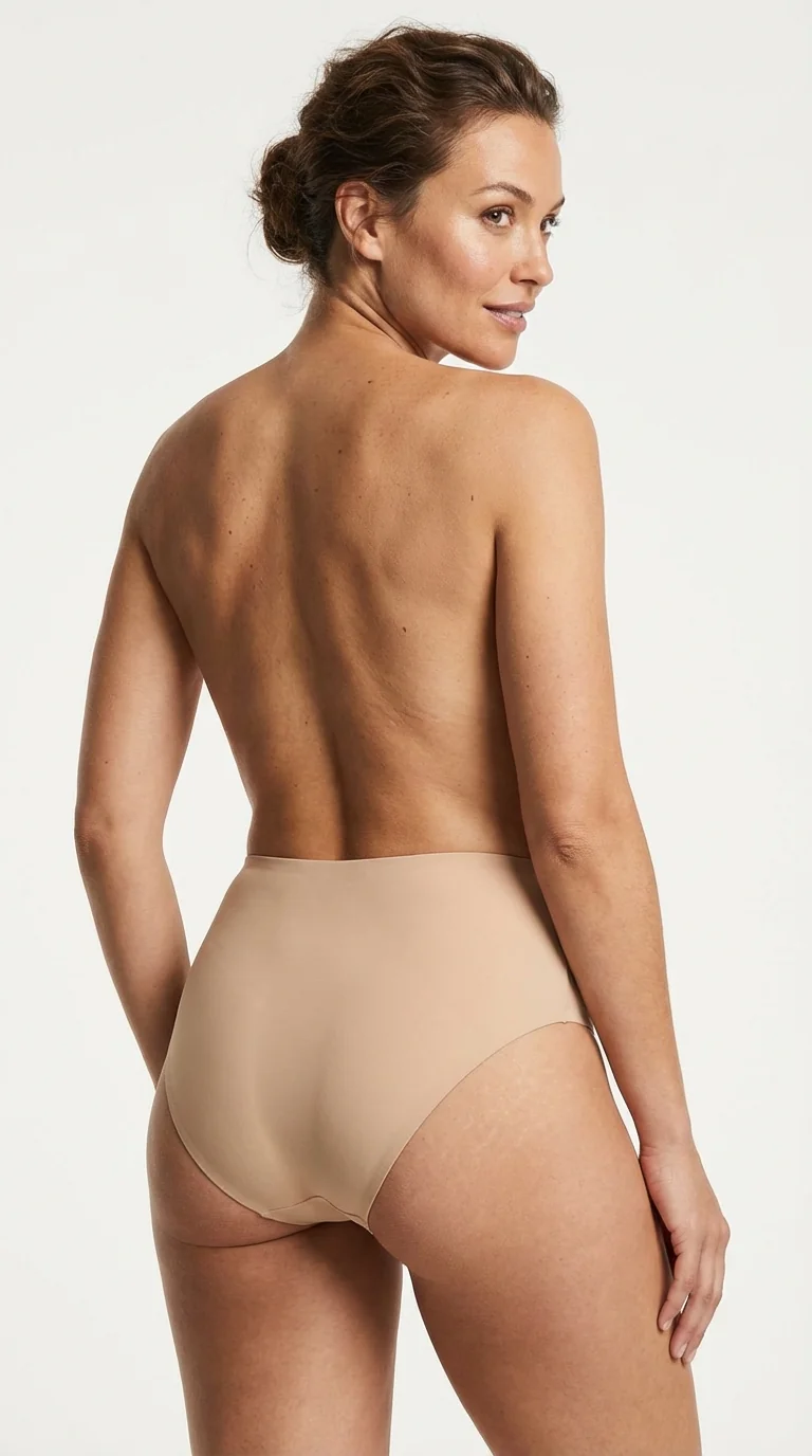 LunaIntim İz Yapmayan Nude Lazer Kesim Külot Yüksek Bel (Bato) Dikişsiz Model - Lazer Kesim Detay